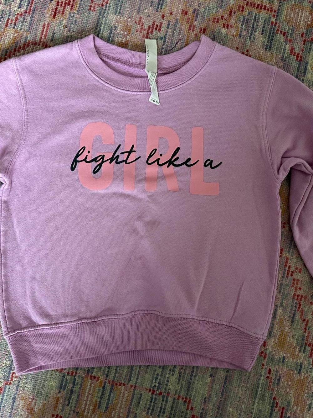 The Wishing Elephant "Fight Like A Girl" Crewneck pullover